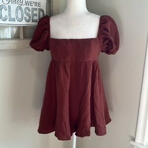 Princess Polly LORNA ROMPER BROWN NWT